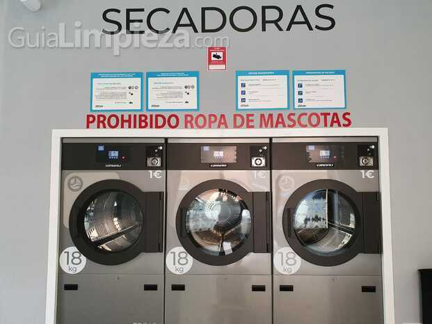 Secadoras GRANDES 18KG A 1€/10 MINUTOS 