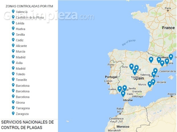 Zona de trabajo de itm control de plagas